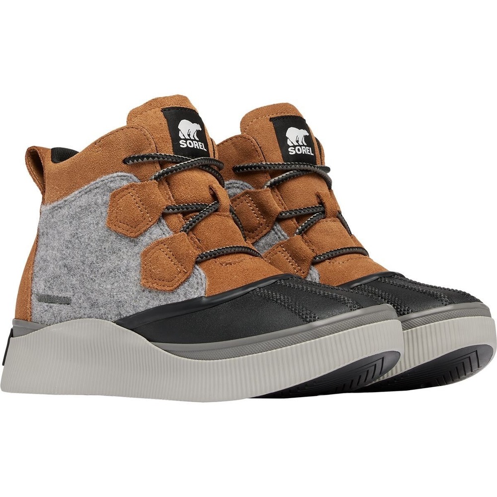 Sorel Women's Boots Out N About IV Classic Felt Suede WP Brown Gray 9.5